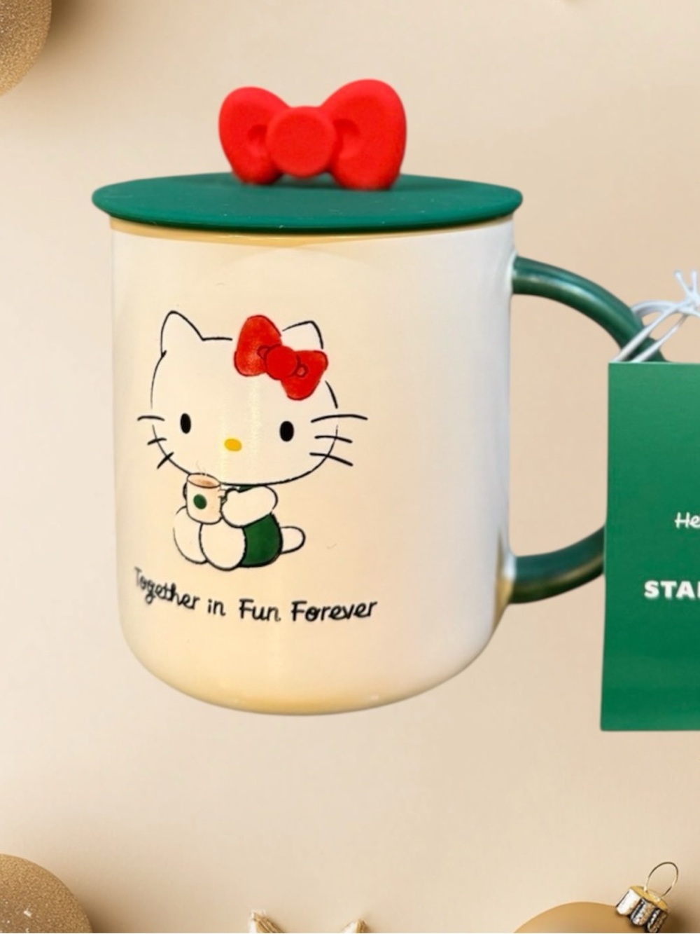 New Starbucks x Hello Kitty Ceramic Mug With Silicone Lid